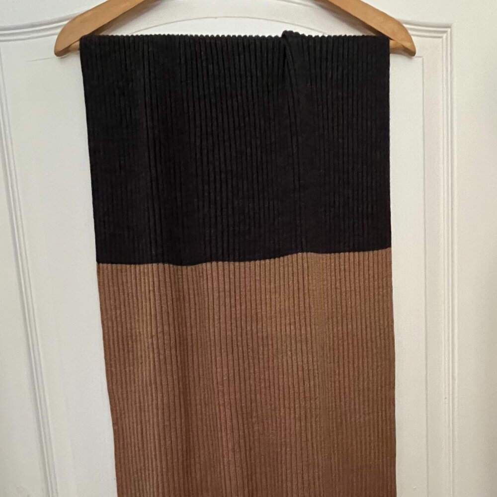 TIMBERLAND LONG WARM COLOR BLOCK TAN GREY MEN SCARF